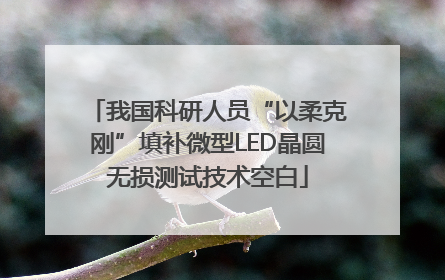 我国科研人员“以柔克刚”填补微型LED晶圆无损测试技术空白